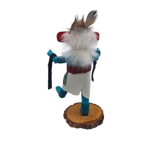 Kachina Handmade Doll Signed 7 Inch Aska AM Native American Indian Art Wooden - Picture 4 of 11